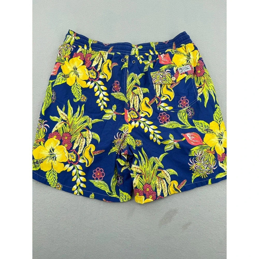Polo Ralph Lauren Hawaiian Floral Swim Shorts Men's LT Blue Tropical Summer